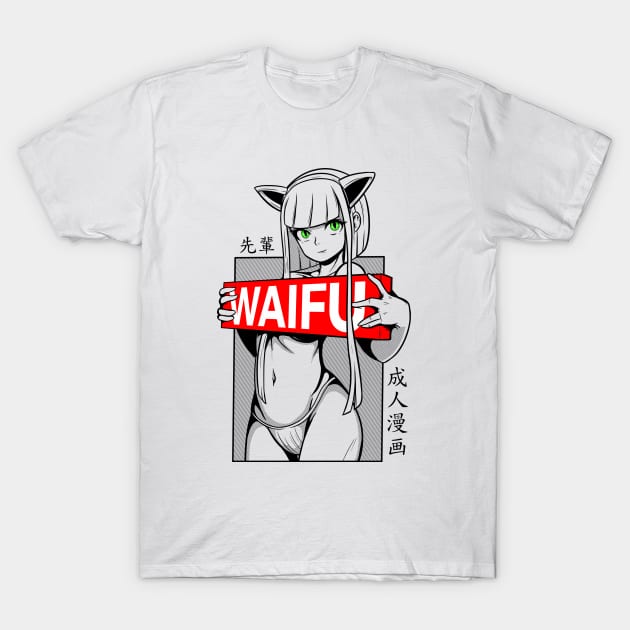 Flaged Waifu T-Shirt by Meca-artwork